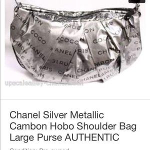Chanel Rue Cambon silver handbag